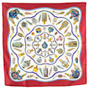Hermès Red Qu Importe Le Flacon Silk Scarf
