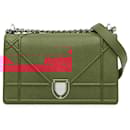 Dior Red Small Grained Leather Diorama Flap