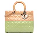 Dior Brown Large Patent Cannage Lady Dior