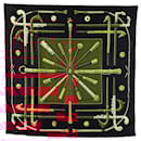 Hermès Black Cannes et Pommeaux Silk Scarf