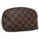 LOUIS VUITTON Damier Ebene Pochette Cosmetic PM Pouch N47516 LV Auth 115459 - Louis Vuitton