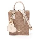 Coach Signature Handbag PVC Canvas Leather
