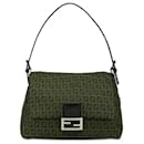 Fendi Red Zucchino Canvas Mamma Forever