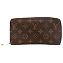Louis Vuitton Brown Monogram Zippy Long Wallet
