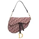 Dior Red Oblique Canvas Saddle Bag