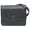 Chanel Black Quilted Caviar Square Wallet on Chain
