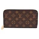 Louis Vuitton Monogram Zippy Wallet Red M41896