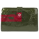 Louis Vuitton Vernis Wallet Red Gold M93528