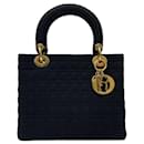 Dior Lady Dior Nylon Handbag Black