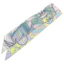Hermès Pink La Danse des Amazones Silk Twilly Scarf