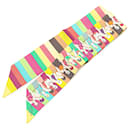 Hermès Pink Swimmers Silk Twilly Scarf