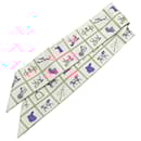 Hermès Pink Couvertures Et Tenues De Jour Twilly Silk Scarf