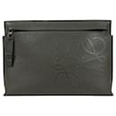 Loewe Green Leather Clutch Bag