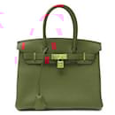 BIRKIN 30 TOGO CALF RED CASAQUE Bag - Hermès