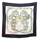 Hermes Silk Scarf in Black and Multi-color - Hermès