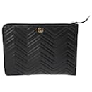 Gucci GG Marmont Double G V Stitch Document Case