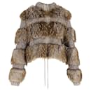 Chanel Tweed and Faux Fur Jacket in Brown Cashmere