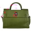 Dior Diorever Top Handle Bag in Red Leather 
