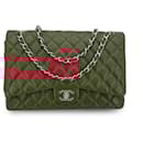 Red Quilted Caviar Maxi Timeless Classic 2.55 Double Flap Bag - Chanel