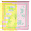 Hermès Yellow Ex Libris Silk Scarf