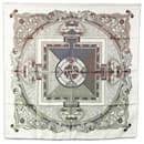 Hermès White Animaux Solaires Silk Scarf