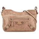 Balenciaga Brown Lambskin Motocross Giant 21 Hip Crossbody