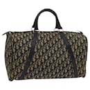 Christian Dior Trotter Canvas Boston Bag Navy Auth 114533
