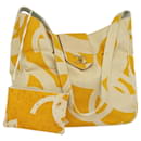 CHANEL Shoulder Bag Canvas Yellow Gold CC Auth 112178 - Chanel