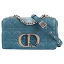 Christian Dior Caro Leather Chain Shoulder Bag in Blue