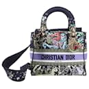 Christian Dior Lady D-Lite Canvas D-Constellation Embroidered Medium 2Way Handbag in Multicolor