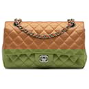 Chanel Brown Medium Classic Metallic Caviar Double Flap