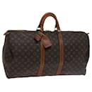 LOUIS VUITTON Monogram Keepall 55 Boston Bag M41424 LV Auth 114444 - Louis Vuitton
