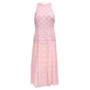 Vivetta Pink / White Pleated Polka Dot Dress - Autre Marque
