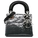 Dior Silver Mini Satin Sequin Gradient Lady Dior