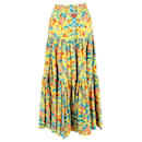  La Double J Printed Tiered Maxi Skirt in Multicolor Cotton - Autre Marque