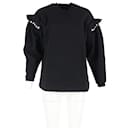 Mother of Pearl Dani Cropped Sweatshirt In Black Cotton - Autre Marque