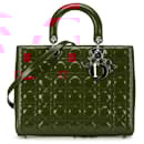Dior Red Large Patent Cannage Lady Dior