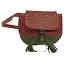 BOTTEGA VENETA INTRECCIATO Waist bag Leather Brown Auth BA118 - Autre Marque