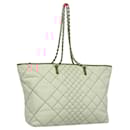 FENDI Zucca Canvas Chain Tote Bag Beige Auth 99179 - Fendi