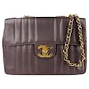 Chanel Dark Brown Caviar Leather Shoulder Bag
