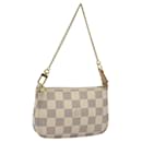 LOUIS VUITTON Damier Azur Mini Pochette Accessoires Pouch N63005 LV Auth BA136 - Louis Vuitton