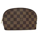 LOUIS VUITTON Damier Ebene Pochette Cosmetic PM Pouch N47516 LV Auth BD360 - Louis Vuitton