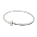 Tiffany Bangle T-One K18WG Ouro Branco Diamante - Tiffany & Co