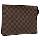 LOUIS VUITTON Poche Toilette 26 Damier Ebene N47543 Auth LV 113078 - Louis Vuitton