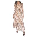 Nude and brown printed dress Maje size 36 - Autre Marque