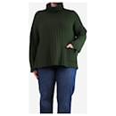 Green ribbed pocket jumper - size M - Autre Marque