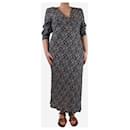 Multicolour floral printed midi dress - size UK 14 - Autre Marque