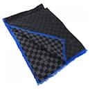 Louis Vuitton Black, Blue, and Gray Stole