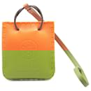 Hermès Orange Milo Lambskin Shopping Bag Charm
