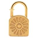 Hermès Gold Gold Plated 1994 Limited Edition Sunflower Cadena Lock Charm